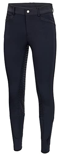 Start - Pantalon d'équitation pour fille - Avec garniture en silicone - Pantalon d'équitation pour fille - Avec empiècement intégral en silicone, Noir , 146