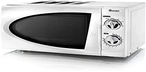 Swan SM3090LN with Glass Turntable, 6 Power Levels, 30 Minute Timer, 20L, 800W, White