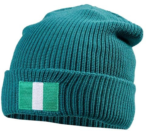Werder Bremen SV Strickmütze Logo Raute beige, grün, schwarz