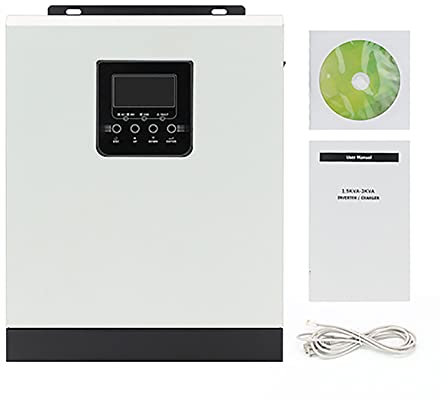 ARWIC Onduleur Hybride Solaire 3000VA 2400W Onde sinusoïdale Pure 24V DC Sortie 230 VAC Onduleur Solaire Contrôleur de Charge Solaire PWM 50A intégré et Chargeur de Batterie 30A