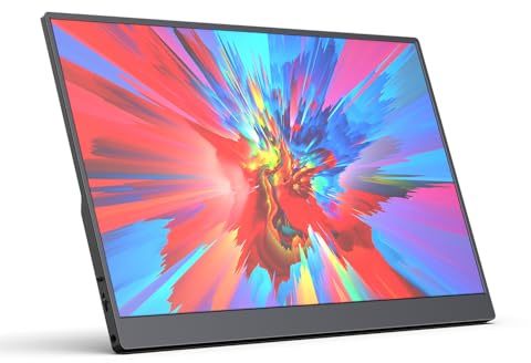 docooler Monitor Portatile da 15 Pollici FHD1080P Display da Gioco IPS Doppi Altoparlanti integrati Display Esterno Ultrasottile HDR per Laptop/PC/Smartphone