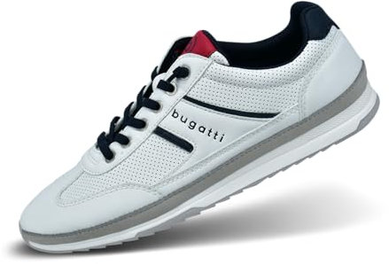 bugatti-Herren-Schnürer-321-A3A01,White/Light Grey,44