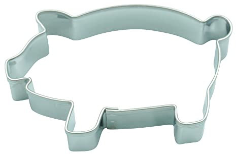 BekkiB - Ausstecher Schwein - ca. 6,5 x 4 cm - Spülmaschinengeeignete Schweinchen-Ausstechform aus Edelstahl - Zum Backen von Plätzchen - 7702