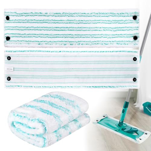 Lot de 3 serpillères de rechange compatibles avec Leifheit Combi/Clean Twist M Micro Duo mop, en microfibre, pour machine à laver, convient pour tous les types de sols