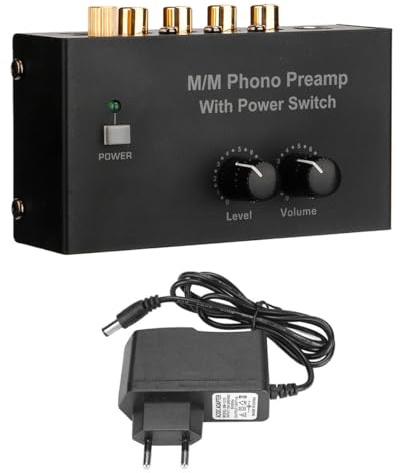 Sarini Préamplificateur de Platine Phono PP500P, préamplificateur phonographe stéréo Audio électronique Haute fidélité avec entrée/Sortie, amplificateur pour platines et Tourne-disques vinyles