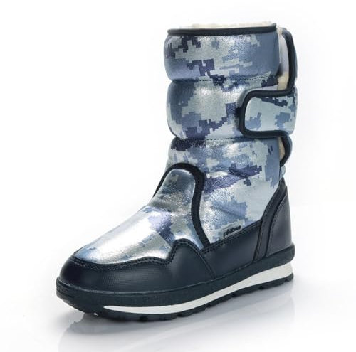 Damen-Skischuhe, wasserdicht und Schnee-Winterstiefel, isolierte und atmungsaktive warme , Snowboard-Sportstiefel, Damen-Ski-Anti-Rutsch-Schuhe for kaltes Wetter, Schnee-Skischuhe, Skiausrüstung(BLUE,