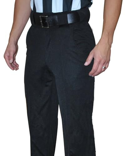 Smitty 4-Wege-Stretch-Hose, Lacrosse-Hose, Schiedsrichter, Basketball, Wrestling, mit Gürtelschlaufen, FBS-179, offizielles NFHS College, Schwarz