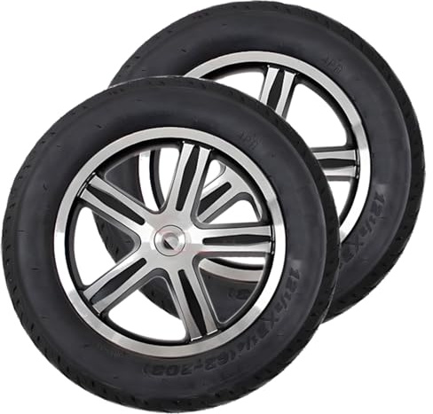 Paar 12-Zoll-Rollstuhl-Hinterräder, 12 1/2 x 2 1/4 Vollgummireifen- Ersatzrad-Zubehör für elektrische Rollstühle, Rollatoren