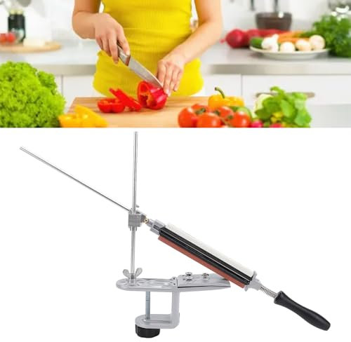 Kit Versatile per Affilare la Taglierina Ad Angolo Fisso, Set di Utensili per Pietra per Affilare in Acciaio per Piallatrice per Forbici da Chef