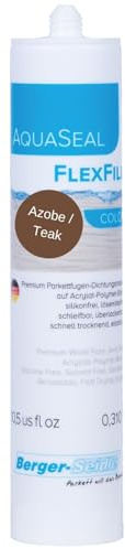 Berger-Seidle AquaSeal FlexFill Color Mastic d'étanchéité coloré à base d'eau, sans solvant et sans silicone (Azobe/teck/acajou, 310 ml)