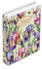 Pigna, skolkalender 12 månader Nature Flowers, 320 sidor, vadderat kartongomslag, format 13,2x18,3 cm, personlig kalender, fri datumangivelse, motiv Iris, förpackning 1