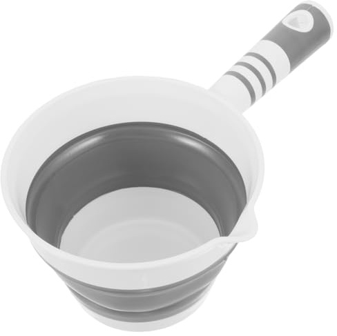 Cabilock Foldable Water Scoop Kitchen Water Ladle Collapsible Dipper with Hanging Hole for Home Cooking Vegetable Washing Fruit Basket Use 10.39 X 5.98 X 4.33 in