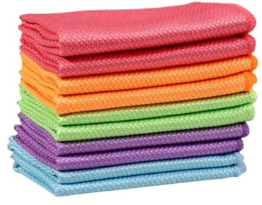 BoBoHui 5Pcs Car Fish Scale Grid Wipe Glass Without Water Marks Cloth Thickened Kitchen Cleaning Towel Absorbing Wash Rag Maintenance