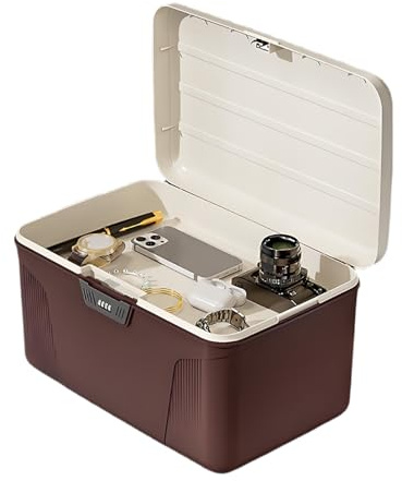 Boîte de rangement verrouillable | Conteneur de documents sécurisé de grande capacité avec serrure à combinaison - Protection par mot de passe Organiseur de stockage de grande capacité pour fichiers