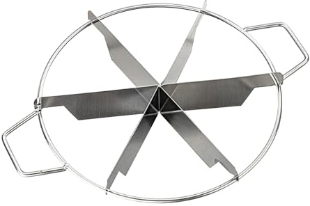 Round Cake Divider - Cake Cutter | Pie Slicer Marker | Cheesecake Cutter | Double Sided Cake Portion Marker | Cake Leveller Cutter | Cake And Pie 10/12 Portion Measurer For Cakes Up To 16-Inches Diame