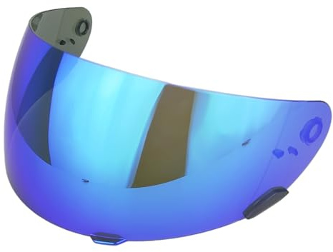 UYTKTN Motorradhelm Visier Linse Helm Brille für Bell Qualifier DLX MIPS RS-1, Motorradhelm Gläser Verspiegelt Helmvisier Getöntes Visier, Motorrad Windschutz Helmlinse,A Electroplating Blue