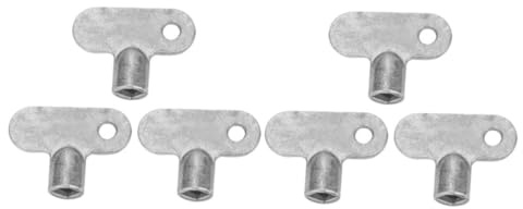 Vaguelly 6pcs Radiator Valve Key Square Socket Radiator Tail Key for Plumbing Bleeding Valve