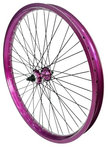 DONSP1986 26 inch x 1.85 Heavy Duty Front Bicycle Wheel 12 Gauge 48 Spokes, Double Wall Aluminum Alloy 26 Bike Front Rim (Purple, 26 inch)
