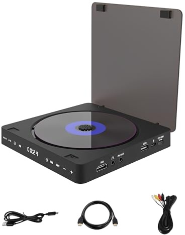LICAEVEY Lettore DVD per TV con HDMI, Lettore DVD per Tutte le Regioni 1080P, Semplice con Telecomando, Ingresso USB, Riproduce Dischi Graffiati, per Anziani e Uso Domestico