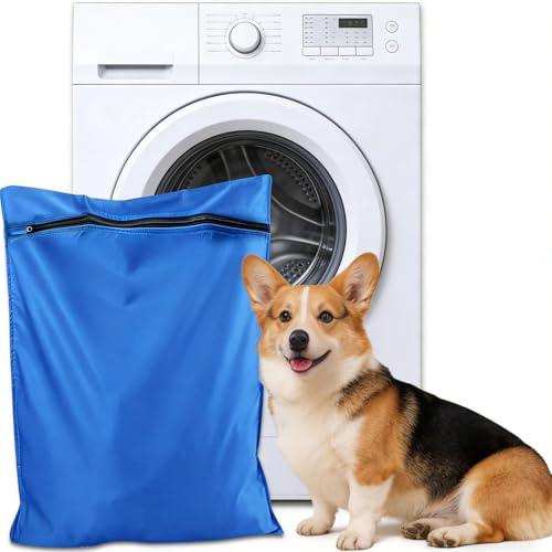 Borsa per Biancheria di Animali Domestici Sacchetto per Bucato per Animali Domestici in Poliestere per il pelo Degli Animali Domestici per Asciugamani e Cucce degli Animali la Lavatrice