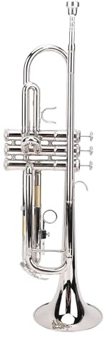 AOWINHIT B-Trompeten-Set, Heller Klang, Flexible Tasten, Phosphor-Kupfer-Silber-Trompete für Anfänger