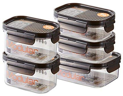 LOCK & LOCK Vorratsdosen 5er Set BISFREE, bpa frei & luftdicht - Frischhaltedosen mit Deckel für Kühlschrank, Tiefkühler & Mikrowelle geeignet