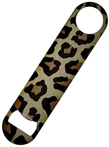 Leopard Print Bar Blade Bottle Opener, Speed Opener, 18 x 4cm