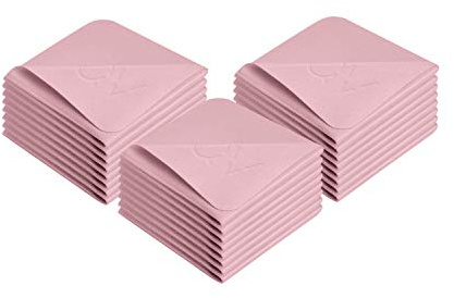 Premium Microfiber Cleaning Cloth 6x6 in - Extra Soft Suede Feel Lint Free Cloths for Eyeglasses & Glass - Compatible with iPad, iPhone, Tablet, MacBook, TV Screen, LCD, Camera Lens (24 Small, Pink)