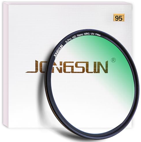 JONGSUN Filtre UV 95mm, S-Pro HD Nano MRC 16-Couches Multicouche Revêtement, Schott B270, Caméra Protection UV Filtre