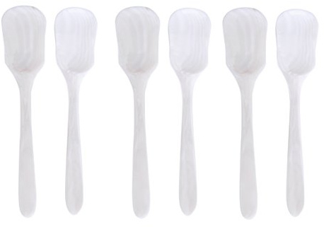 Marycrafts Juego De 6 Cuchara De Concha De Nácar Para Caviar Huevos Pescado