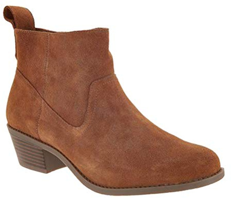 ORANDESIGNE Femmes Rétro Talon épais Bottines en daim Bottes Chelsea Femme Décontracté Bottes à Fermeture éclair Marron 39 EU