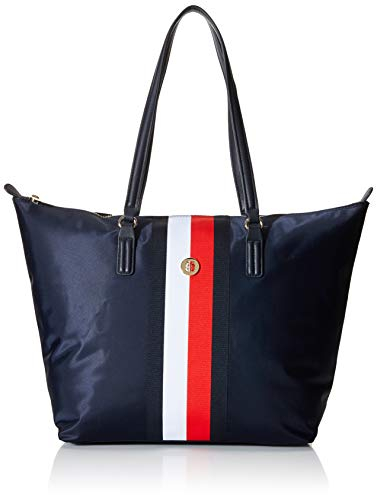 Tommy Hilfiger Damen Corporate Tote Shoppertasche Handtasche Blau ONE SIZE