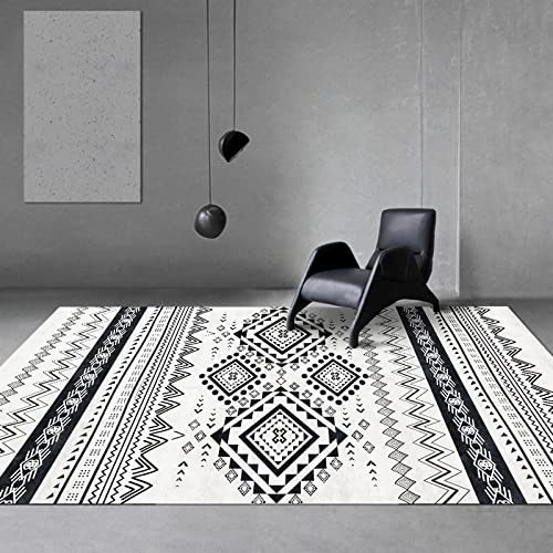 Teppich Baby spielteppich Schwarz beige modernes geometrisches Design wohnzimmerteppich deko babyzimmer Junge mädchen deko Zimmer Teenager 180x250cm