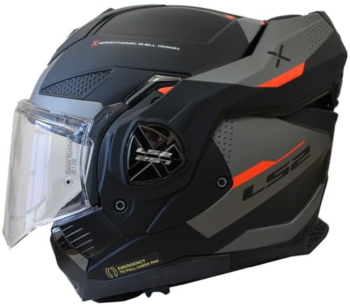 LS2, klapphelme motorrad ADVANT X Oblivion mat black titanium, XXL