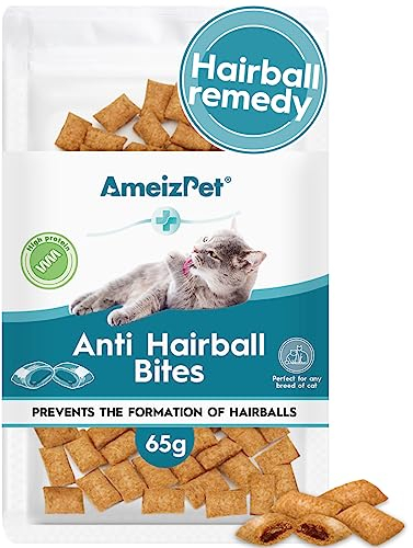 AmeizPet Katzen Leckerlies Haarballen für Katzen Antihairball Mit Taurin Und Malzextrakt - Katzenmalz Gegen Haarballen, 65 g (2.3 oz)