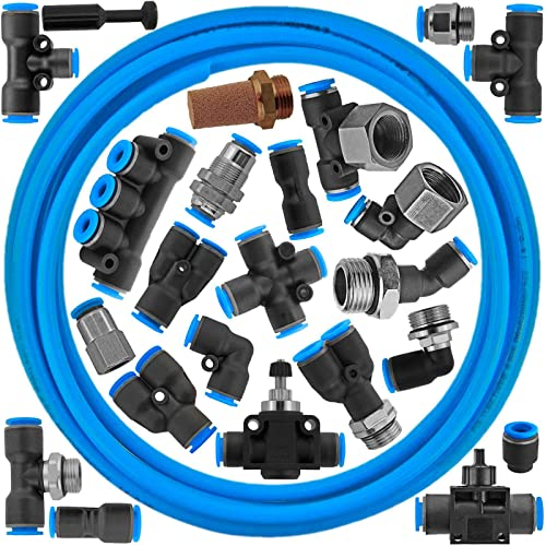 50 Meter PU Schlauch blau mit 12mm Aussen Durchmesser x Wandstärke 2mm x Innen 8mm - Polyurethan Pneumatik Druck Öl Benzin Wasser Luft Rohr PUN Kunststoff