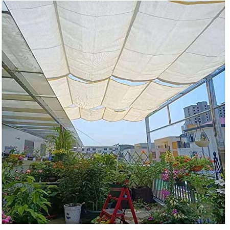 Extérieur Auvent Rétractable Couverture De Pergola, Voile D'ombrage pour Patio Respirant Fil Coulissant Auvent pour L'arrière-Cour Pont, Imperméable À l'eau - Non Résistant À La Pluie (Couleur : Whit