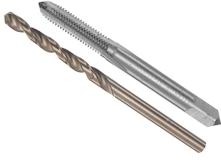 CoCud Macho y Taladro Juego, M4.5 x 0.75 Toque Rosca 3.7mm Diámetro, Métrico Máquina Rosca Macho y Helicoidal Taladro Herramienta Kit para Roscado Reparación, 1 Juego