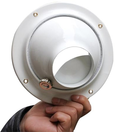 LTLWSH Rejilla de Ventilación, Ventilación Salida de Aire Regulable esférica de aleación de Aluminio, Rejilla de ventilación Redonda Capucha de Rejilla,Opening Size 280mm