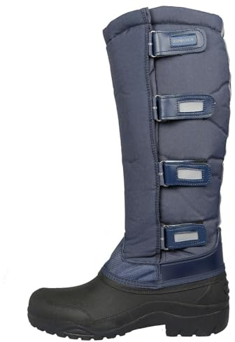 Horse Master Ladies Muck Boots - Knee High Horse Riding Thermal Muck Boot Muckers - Fur Lined Stable Winter Women Waterproof Shoes (Navy, UK Footwear Size System, Adult, Women, Numeric, Medium, 6)