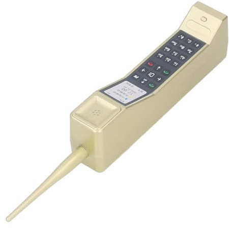 Brick Cell Phone Ornament, 80s-90s Vintage Cell Phone Prop, Portable Simulation for Office (Gold)
