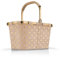 reisenthel carrybag frame metallic dots coffee – Stabiler Einkaufskorb mit viel Stauraum und praktischer Innentasche – Elegantes und wasserabweisendes Design
