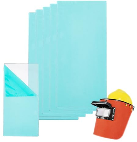 SUPERFINDINGS 50 Teiliges 4.29x1.96 Zoll Schweißhelm Abdeckglas Ersatzglas Außenschutzglas Rechteckige Haubengläser Für Die Automatische Solar Verdunkelungshaube