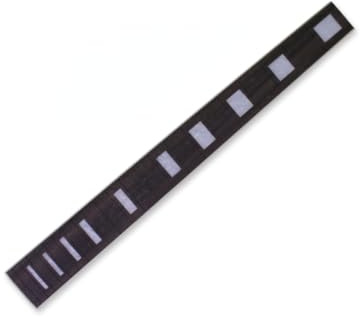 YoungMonic Unlackiertes E-Gitarren-Griffbrett aus Ebenholz, 22 Bünde, Gitarrenhals, 62,9 cm, weiße Blockeinlage (22 Bünde, 62,9 cm)