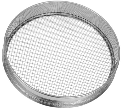 CAXUSD Edelstahlsieb Gartensieb 30cm Durchmesser Rundes Erdsieb Mit 4mm Sieböffnung Gartensieb Für Kompost Erde Pflanzensieb Mehrzweck Siebwerkzeug