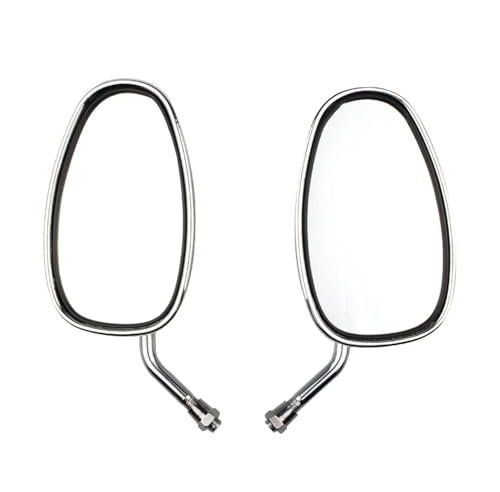 Kettennieter Motorrad 1 Paar Motorrad Spiegel Motorrad Rückspiegel Chrom Für Vmax Virago 535 Für V-Star 650 1100 1300 Warrior Royal Star Moped Zubehör Spiegel Motorrad