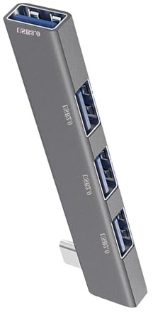 Hub USB 4 Ports - Répartiteur Sans Fil, Station d'Extension Type C, Adaptateur Portable 3.0, Câble d'Extension Pour PC, Ordinateur de Bureau