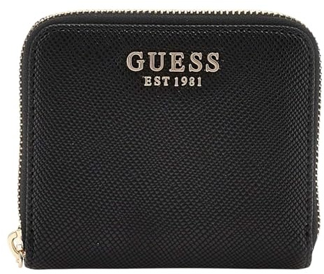GUESS Women Laurel SLG SMALL Zip Around Wallet, Schwarz