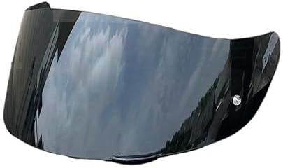 Motorcykelhjälmlins, K1 Ansiktsskydd Uv-skyddad for AGV K1, K1S, K3SV, K5, K5S Hjälmsköld Visir Vindruta (Revo Clear Blue-dag och natt)(Black-day Use Only,One Size)