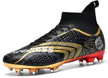 WEJIESS Fußballschuhe Herren Outdoor Fussballschuhe Professionelle sportliche Atmungsaktive Fussballstiefel für Jugendlich Kunstrasen-Spielschuhe